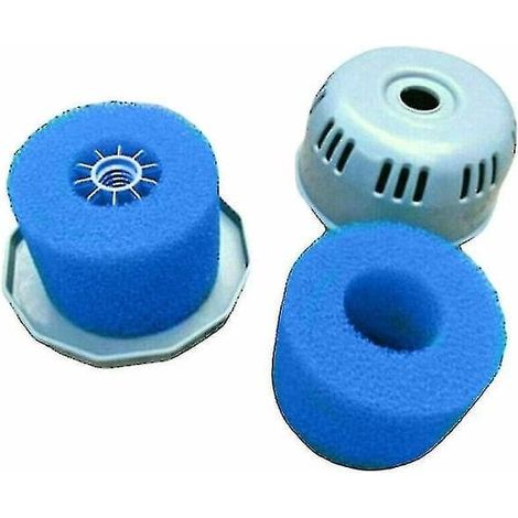 Lot de 4 filtres en biofoam pour cartouches gonflables Lay Z Spa 58323 Filtre Vi Bestway (1/2)