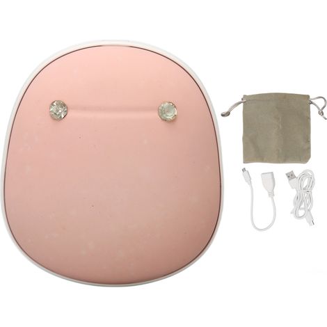 Mini réchauffeur électrique portable multifonction 50°-55°C, rechargeable USB, 6-8h d'autonomie, chauffe-mains rose mignon pour l'hiver (1/5)