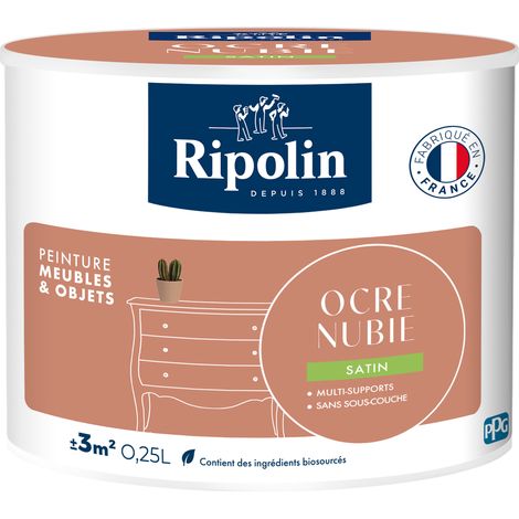 Peinture Meuble & Objet - Satin - 0,25L - Ocre Nubie - Ripolin (1/5)