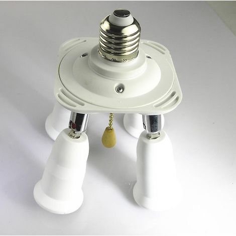 Adaptateur répartiteur de douille E27 pour 4 ampoules (1/3)