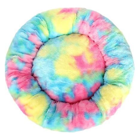 Lit pour chat, coussin moelleux, moelleux, lavable pour chiens chats (bleu coloré, 50 cm), Ensoleillé (1/5)