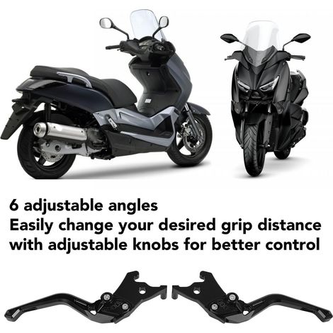 Manetas de freno de aluminio CNC para Yamaha XMAX 300 2023-2024 - Negras - Juego de 2 piezas (1/5)