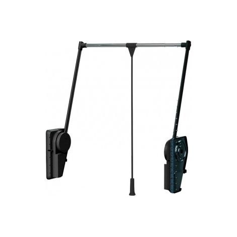 Penderie escamotable double 20 kg - SUPERLIFT - noir - AMBOS