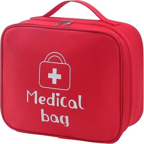 Trousse de Secours Vide, trousse de premiers soins, Étanche Sac de Médecine Portable,Sac de Premiers Secours Compact et léger,Trousse de Médecine Sac d'urgence de Grande Capacité,rouge (1/5)