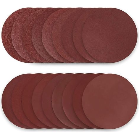 Disques abrasifs 180 mm disque poncage 50 pièces papier abrasif 40/60/80/100/120/150/180/240/320/400 Grain (1/5)