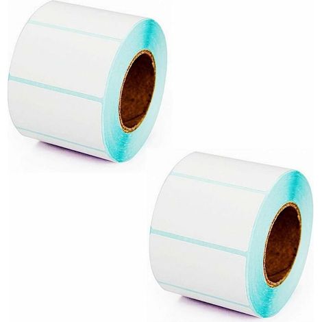 Green Mobility-2 rouleaux 1400 pcs 55mm x 30mm auto-adhésif autocollant étiquettes autocollantes vierges blanches pour écrire sur pots, étiquettes thermiques pour imprimante thermique (1/5)