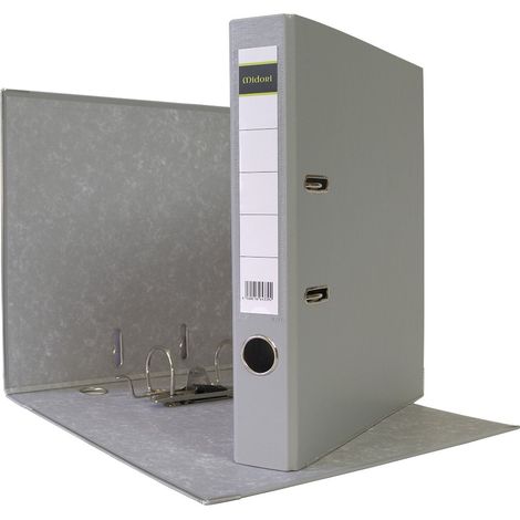200 x Akten-Ordner PP A4 50 mm Grau Kunststoff Archiv Büroordner Ringordner