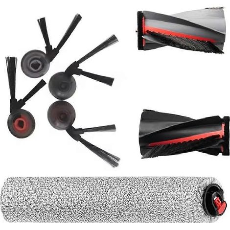 Accessoires pour aspirateur robot Eufy Omni S2 : kit de remplacement pour balai à franges, brosse principale et brosses latérales. (1/5)