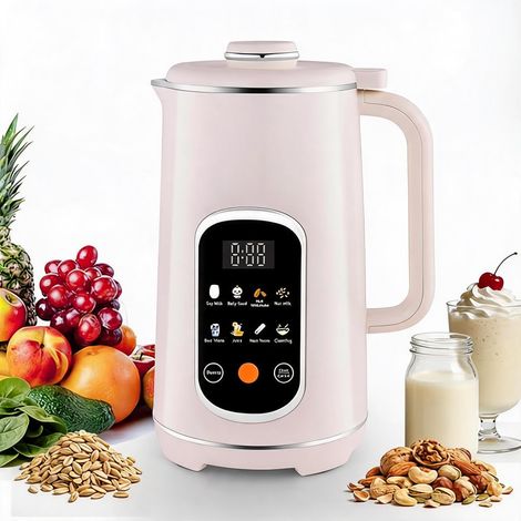 8 in 1 Nut Milk Machine, 1.2L Vegetable Milk and Soy Maker with Self-Cleaning Function, 12 Hours Timer and Keep Warm (White) (1/5)