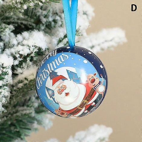 Pendentif de Noël rétro en fer, style antique, Père Noël et avion, décoration à suspendre au sapin, ornements, décoration de fête D3 (1/5)