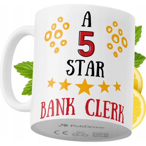 Lustige Kaffeetasse mit witzigem Textdesign für Bankangestellte – ideal für Geburtstage, Namenstage und Feiertage. Hochwertige Tasse für besondere Anlässe im Büro oder Homeoffice. Farbe: Weiß, 330 ml.