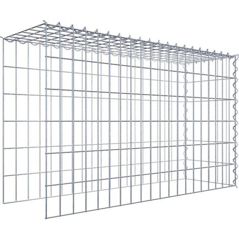 Gabiondeco - Gabion - Element de prolongation en hauteur et en longueur 100 cm x 60 cm x 30 cm (L x H x P). maille 5 x 10 cm. Spirale. Attention  il manque deux gril... (1/5)