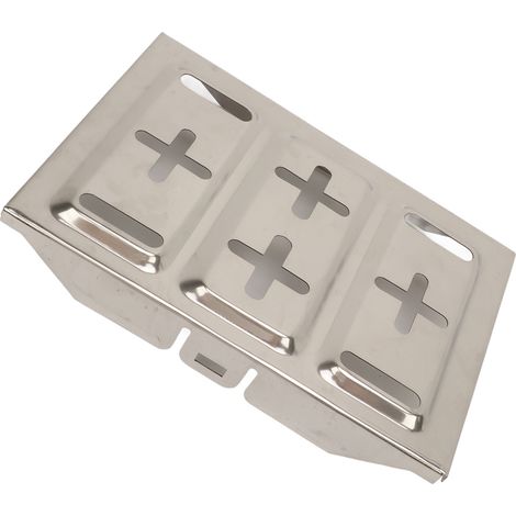 Bac batterie inox – 193x285mm, avec vis, pour voiture (1/5)