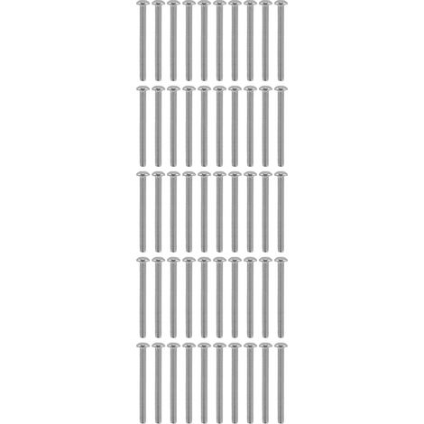 50 vis à tête cylindrique creuse en acier galvanisé M4 pour instruments et appareils électroniques classifiés 2802-0004-0040