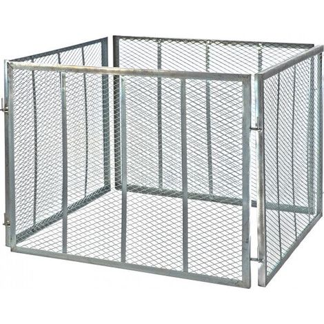 Dema – Bac à compost en métal galvanisé 107 x 107 x 81 cm – Épaisseur 2 mm – Dimensions intérieures 1070 x 1070 x 810 mm – Installation rapide sans outils
