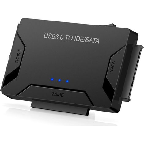 Adaptateur Disque Dur - USB 3.0 - IDE SATA - 2.5 Pouces 3.5 Pouces - Alimentation Externe - 1 Pièce
