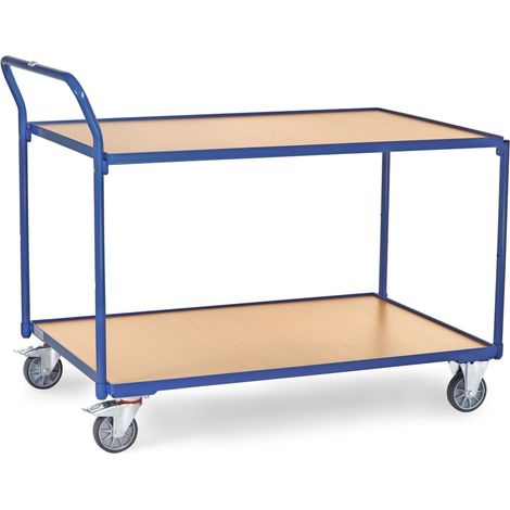 Fetra Tischwagen mit Holzwerkstoffplatten 2 Etagen 1335x800x1040mm Außenmaße (1/3)