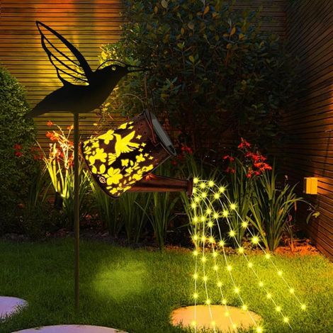 Arrosoir Lumineux Solaire Lumières d Arrosoir Jardin Solaire Guirlande Lumineuse 36 LED Métal Rétro (1/5)