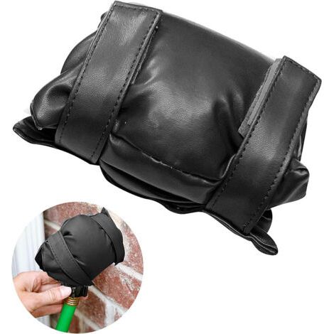 Couvercle de robinet d'hiver, protection contre la congélation pour robinet externe, couvercle isolant pour tuyau de bavoir en Pu noir