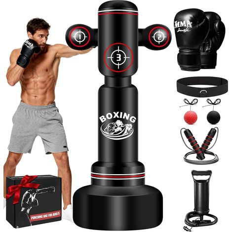 Sac de Frappe Adulte 180cm, Sac de Boxe Autoportant
