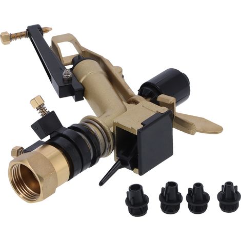 Arroseur rotatif à bras inclinable DN25 avec angle réglable, arroseur à impulsion, dispositif d'irrigation de jardin (1/5)