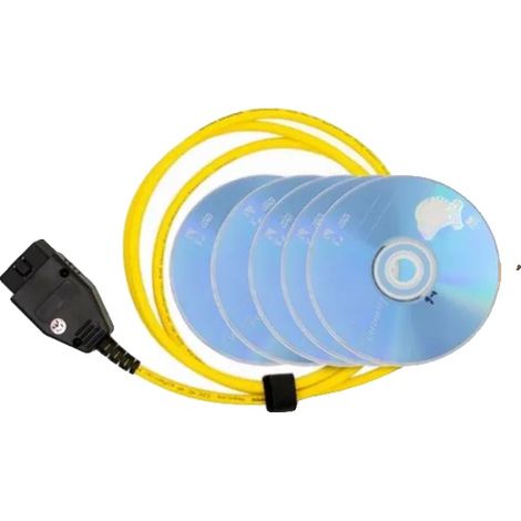 Cable de codificación ENET, herramienta de diagnóstico OBD2, compatible con vehículos de lujo, con CD (1/2)