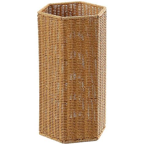 Porte-parapluies en rotin artificiel, support de rangement pour parapluies en plastique, porte-parapluies pour entrée (1/3)