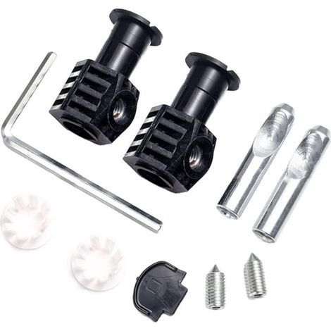Boulons de fixation pour toilettes suspendues, vis de réparation, accessoires pour cuvette de toilettes, connecteur, outils, kits de fixation pour salle de bain (noir) (1/5)