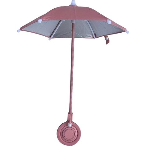 Parapluie magnétique pour téléphone portable, support de téléphone extérieur avec parapluie intégré, parapluie de protection solaire pour téléphone avec angle flexible, parapluie portable pour télépho (1/5)