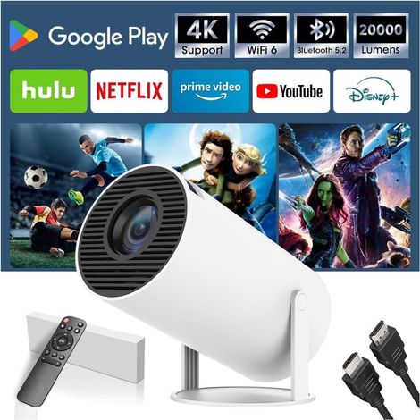 Filiyano – Projecteur mini WiFi Bluetooth SUMTAB 2025 - Projecteur de films portable 1080p/4 K avec Netflix intégré pour iOS/Android/Windows (1/5)