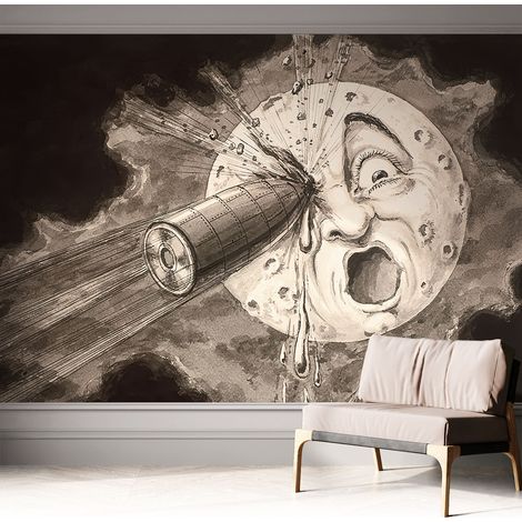 Papier peint adhésif autocollant pour salon chambre à coucher peint imprimé Installation facile Collision cosmique 312x219 cm (1/5)