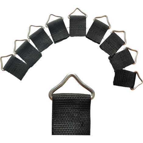 10 boucles triangle métal haute résistance pour réparation trampoline, anneaux V-rings remplacement (1/4)