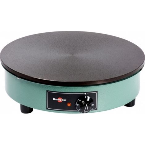 Krampouz – Crêpière professionnelle 40 cm – Acier inoxydable – Thermostat réglable – Indicateur de chaleur – Spatule incluse