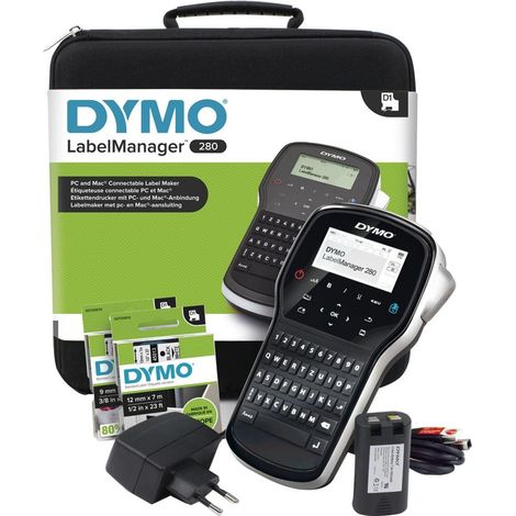 Dymo Beschriftungsgerät LM 280 m. 1 Schriftband B.12mm schwarz auf weiß (1/5)