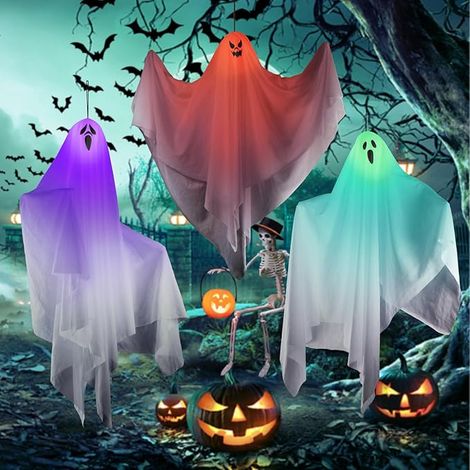 Halloween-Geister-LED-Hängedekoration, 3-teilig, 67 cm (1/5)