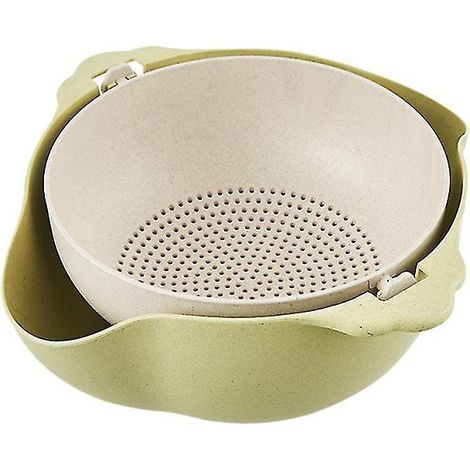 Panier à linge double couche rotatif, durable et pratique pour égoutter la maison