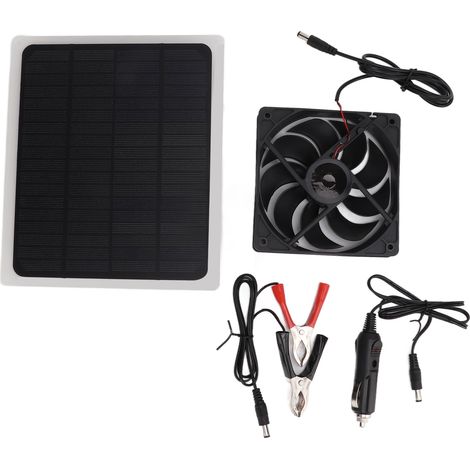 Ventilateur solaire étanche 10W 12V USB pour camping extérieur et usage domestique (1/5)