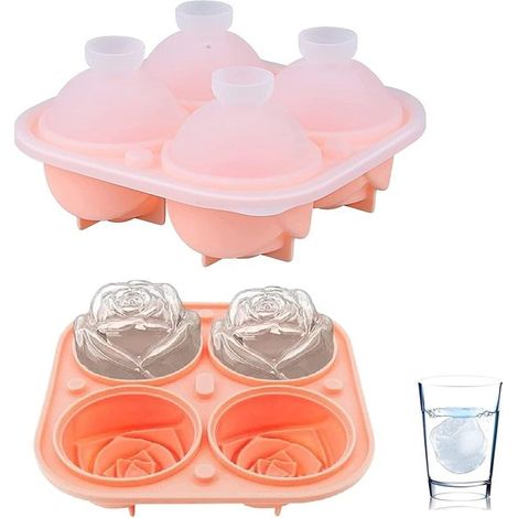 Bac à glaçons avec couvercle - Moules à glaçons en silicone - Moule à glaçons - Whisky, gin et cocktails (1/5)
