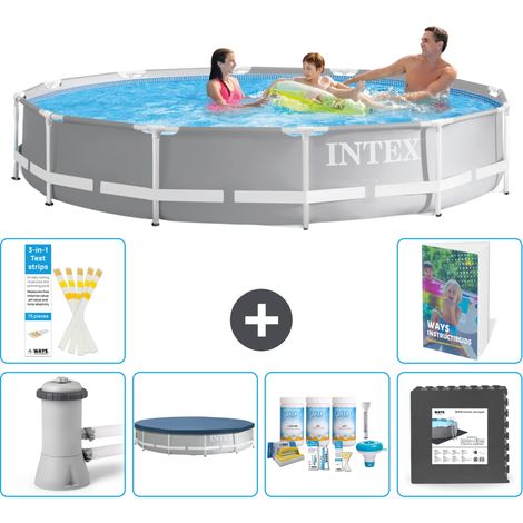 Prism Frame Pool Rund - 366x76 cm - 7-teilig S238