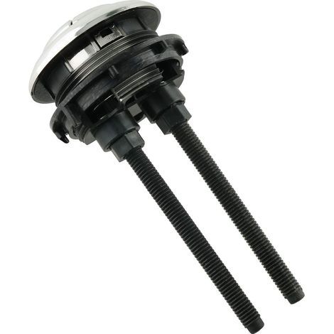 Bouton poussoir de toilette filetage 48 mm tête ronde double chasse économie d'eau effet chromé bouton poussoir de réservoir d'eau (1/4)