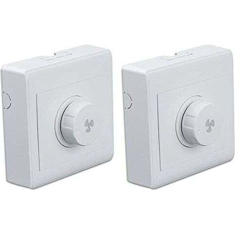 2 interrupteurs muraux pour ventilateur de plafond, variateur de vitesse continu, 220 V, 10 A, 300 W, 86 x 86 mm (1/4)