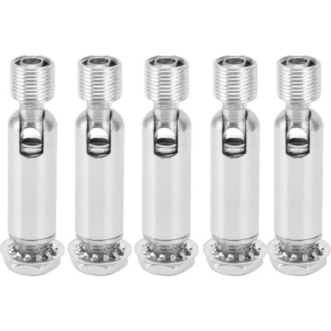 Adaptateurs de Plafonnier Incliné, 5 Pièces M10 Adaptateurs de Lustre de Plafond Incliné à 180 Degrés pour Plafonnier Suspension Suspension Lustre Accessoires de Suspension(Chrome) (1/5)