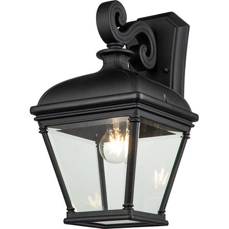 Elstead Bayview Lanterna da esterno a parete nera, IP44 (1/5)