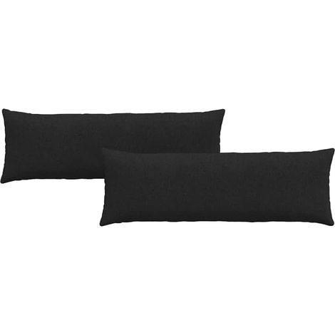 Maison Exclusive - Sofakissen 2 pcs Schwarz 120 x 40 cm Stoff