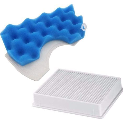 HEPA-Filterset (1 Stück), H11-Staubfilter + 1 Satz blauer HEPA-Filter, Schwammfiltermatte, Staubsaugerzubehör. Staubfilterset für Samsung SC4300 und SC447. (1/5)