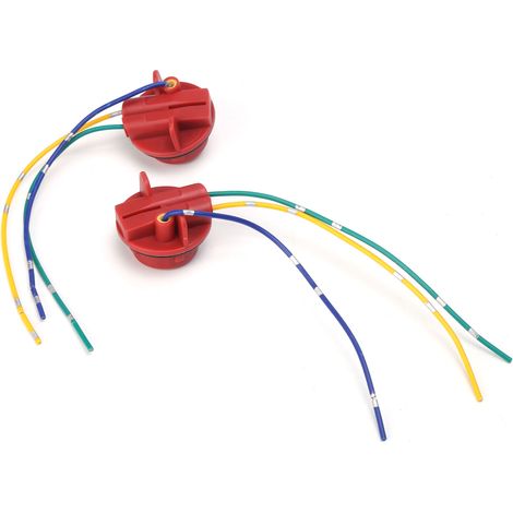 2 pièces douilles adaptateur 1157 12V avec faisceau câblage pour feux clignotants stop diurnes LED rouge (1/5)
