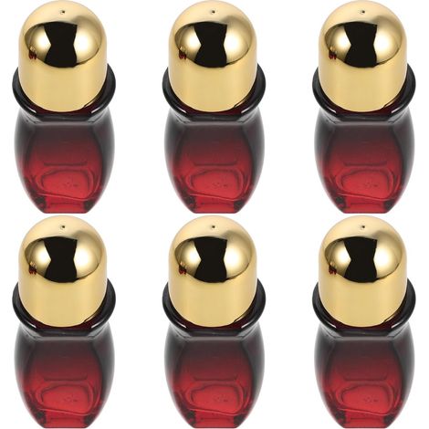 6 Pièces Flacon D'huile Essentielle à Bille, Bouteille en Verre Rechargeable, pour Huiles Essentielles Naturelles et Synthétiques, Voyage, Format Poche et Portefeuille (1/5)
