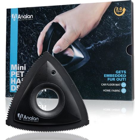 Mini Pet Hair Brush, Car Cleaning Tool for Dog Hair (Black) Deep Cleaning, Reusable Rubber, Soft for Fabrics, Car, Sofas, Carpets, Carpets (1/5)
