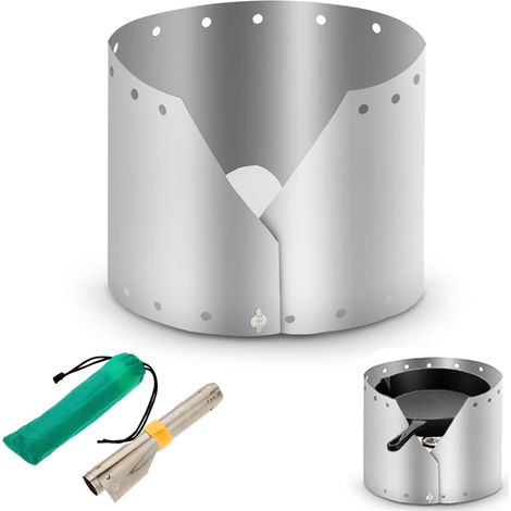 extérieur camping cuisinière wind shield parasol coupe plate (1/5)