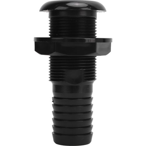 Connecteur de coque de bateau, sortie de 29mm, Drainage lisse, raccords de vidange droits, plomberie noir (1/5)